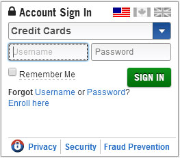 Capital One Credit Card account sign-in