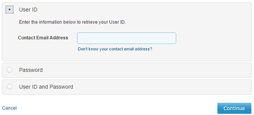 Forgot User ID / Password
