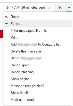 How to forward email to Gmail