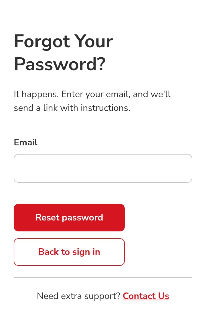 Put your email in the box as requested and press Reset password