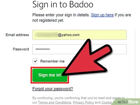 Sign in badoo